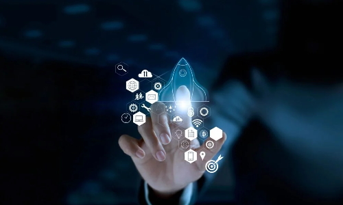 missile digitale pronto partire con significato di startup
